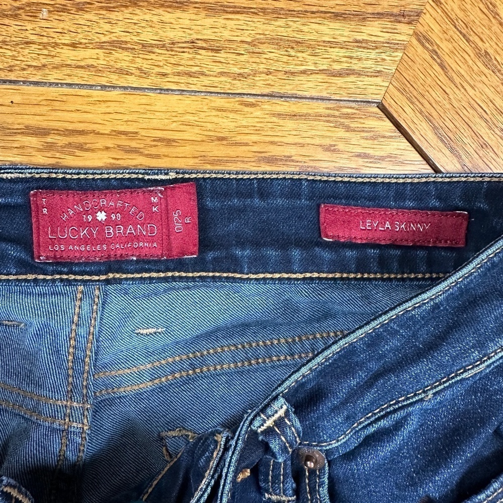 *LUCKY BRAND* Dark Wash Leyla Skinny Jeans Size 0 - Picture 8 of 9